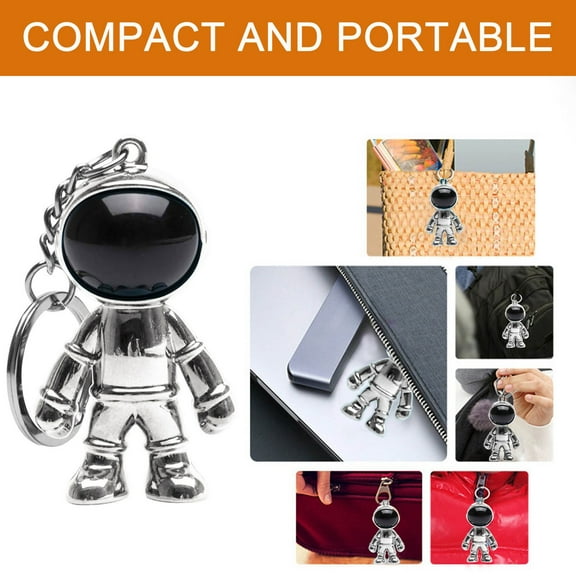 Weloille Space Astronaut Keychain Keyring Space Robot Bag Purse Charms Space Favors Lover Gifts For Men And Women