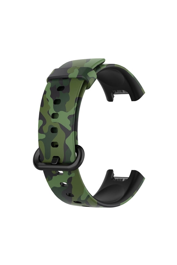 Sport Watch Strap for Mi Watch Lite Redmi Watch, Replacement Silicone Band with Printed Pattern, Red Fitness Tracker Accessories with Stainless Steel Buckle