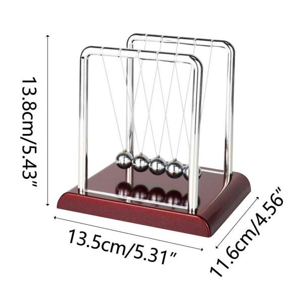 Weloille Square Shape Balance Pendulum Ball Solid Balls Classic Office Desk Toys Ornament Physics Toys Teacher Toys for Home Decoration, Study, Office Table, Kid Gift