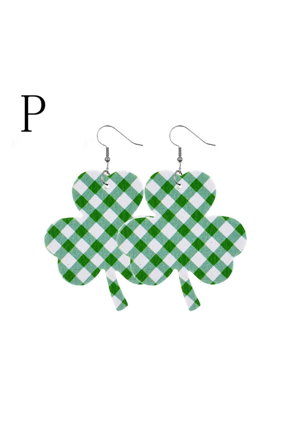 St. Patrick Earrings Green Drop-shaped Earrings Jewelry Woman's Holiday Gift