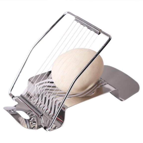 Weloille Stainless Steel Egg Slicer 1 Piece, Heavy Duty Egg Cutter for Hard Boiled Eggs, Even Slice Kitchen Gadget, Food Slicer for Home Kitchen, Restaurant and Cooking Use