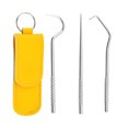 thumbnail image 1 of Weloille Stainless Steel Toothpicks Kit, Premium Teeth Cleaning Tools, Reusable Tooth Picks Set, Pocket Keychain Portable Metal Toothpicks Holder For Travel, 1 of 2