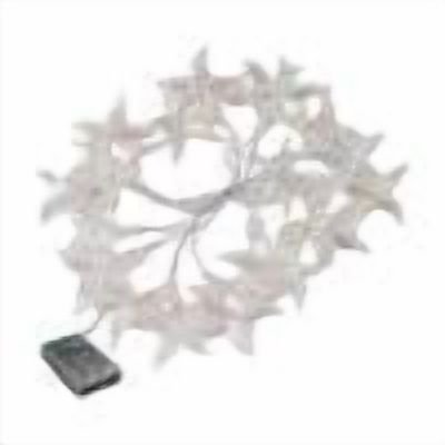 Weloille Summer Starfish Fish Tail Light String 1 Piece, LED Warm Light Battery Operated, Waterproof Decorative String Light for Patio Bedroom Party Holiday Camping Decor