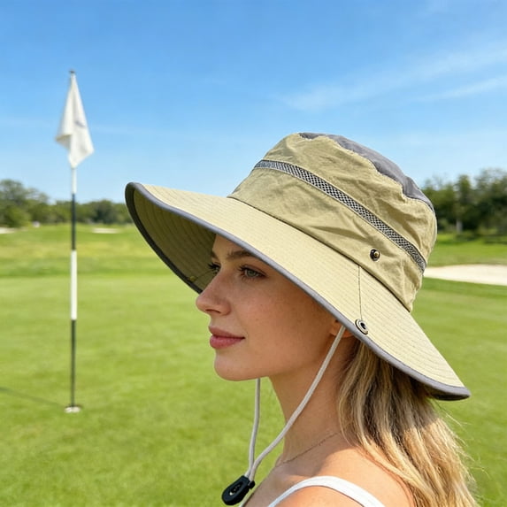 Weloille Sun Hat 1 Piece, Wide Brim Bucket Style UV Protection Sun Hat, Breathable Lightweight Adjustable Foldable Sunshade Hat, Comfortable Hat for Outdoor Hiking Camping Beach Travel Use