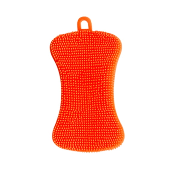 Weloille Super Soft Thickened Dishwashing Brush, Double-Sided Cleaning Scrubber for Kitchen, Multi-Purpose Scouring Pad for Dishes, Countertops, Vegetables, 12.5x7cm Size