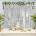 thumbnail image 1 of Weloille Tassel Foil Fringe Curtain 3.28 x 6.56 ft, Shiny Sparkle Party Decoration Backdrop, Easy to Hang Reusable Decor Curtain, 1 Piece for Birthday Wedding Party Events, 1 of 6