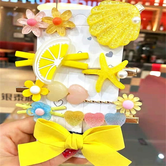 Weloille Teenitor Elastic Hair Ties, Hair Accessories for Girls, Colorful Baby Elatic Hair Bands Set with Hair Clips