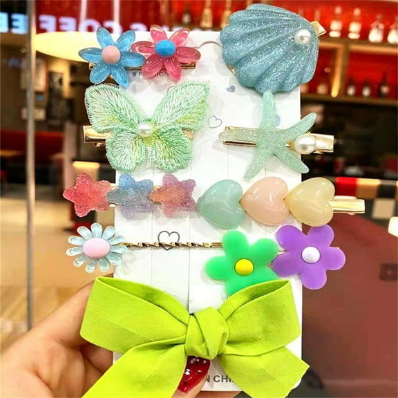 Weloille Teenitor Elastic Hair Ties, Hair Accessories for Girls, Colorful Baby Elatic Hair Bands Set with Hair Clips