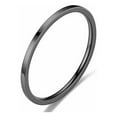 thumbnail image 1 of Weloille Temperament Versatile 2mm Thin Titanium Steel Ring Female Fashion Plain Ring Tail Ring Jewelry, 1 of 1