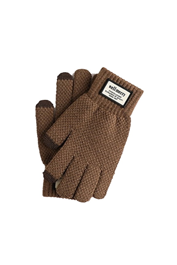 Thermal Gloves For Men And Women, Touchscreen Knitted Gloves, Thermal Fleece Lined Winter Gloves, Elastic Cuff Windproof Running Cycling Gloves