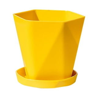 100cm Big Plant Pots YELLOW extra large in/outdoor MASSIVE garden tree  planter