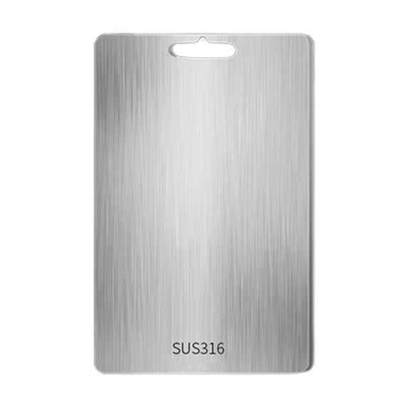 Weloille Titanium Cutting Board - Stainless Steel Cutting Board for Kitchen 304 Chopping Board Food-Grade for Meat Fruit Vegetables Dishwasher Safe Can be Hung