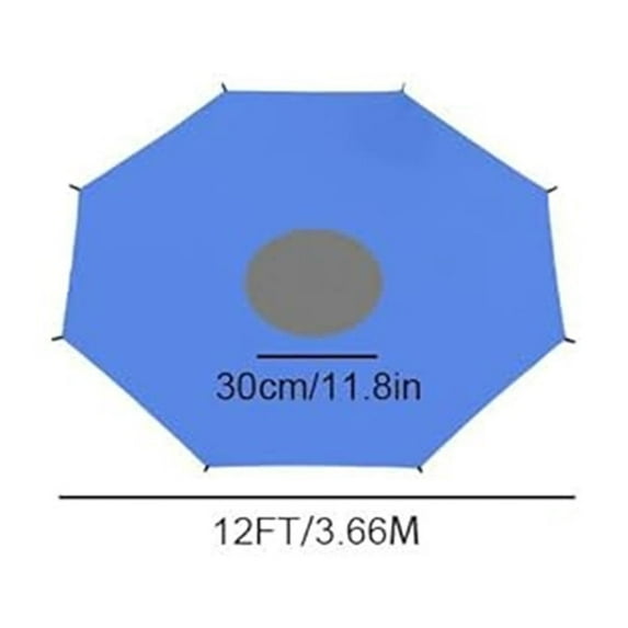 Weloille Trampoline Sun Shade Cover 12ft Sun-Protection Trampolines Canopy Antis Trampoline Tops Cover Accessories for Outdoor Backyard Playground