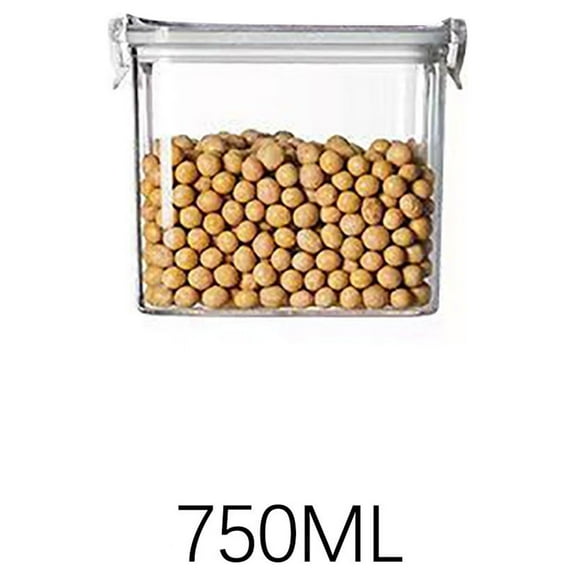 Weloille Transparent Airtight Food Storage Container Plastic Multi-Size Stackable Jar for Grains Nuts Candy Dry Food Kitchen Organizer