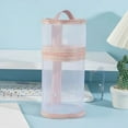 thumbnail image 1 of Weloille Transparent Round Mesh Pencil Pouch, Dual Use Pen Holder Stationery Bag, Large Capacity Zipper Pen Organizer, for Office Home Stationery Storage, 1 of 6