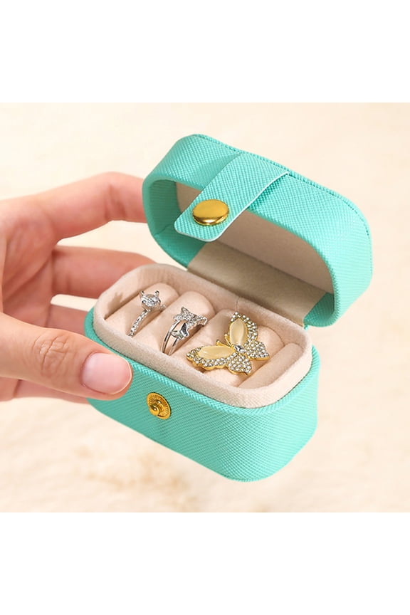 Travel Jewelry Case Jewelry Travel Organizer Mini Jewelry Box Bridesmaid Gift Boxes Bridesmaid Proposal Stuffer Small Storage Organizer For Girls Women (2.55x1.85x1.53inch)