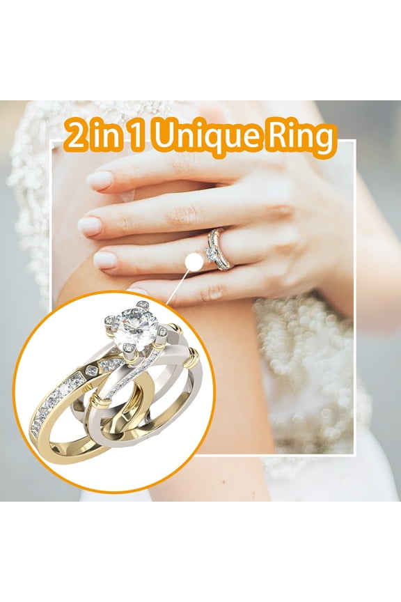 Two-in-One Creative cCmbination Ring Studded Joker Fashion Ring