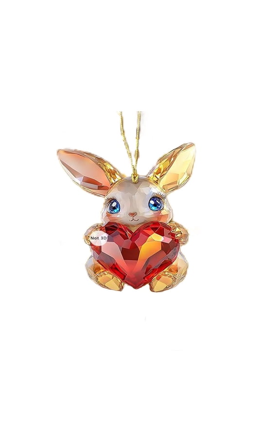 Valentine's Day Series Bunny Acrylic Key Chain Car Rearview Mirror Accessories Backpack Pendant