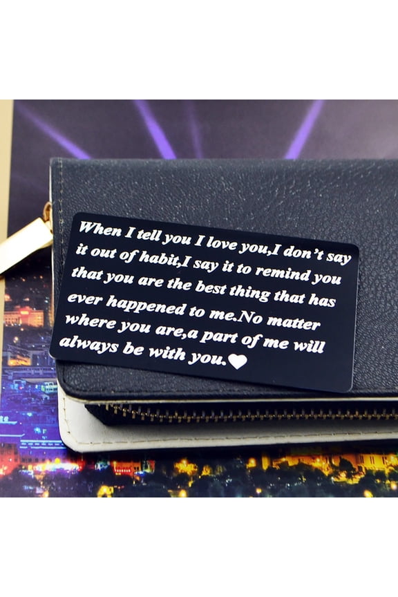 Wallet Insert Card Christmas Gift for His Husband Valentine's Day Wife Girlfriend Anniversary Gift