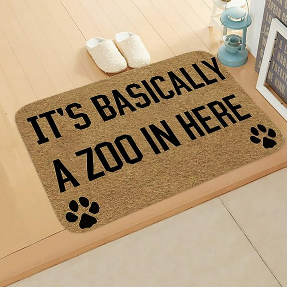 Weloille Welcome Mat, Door Mat Outdoor Doormat Non-Slip Front Door Mat for Entrance, Easy Clean Indoor Floor Mat for Garage, Yard, Patio (23.6x15.7in)