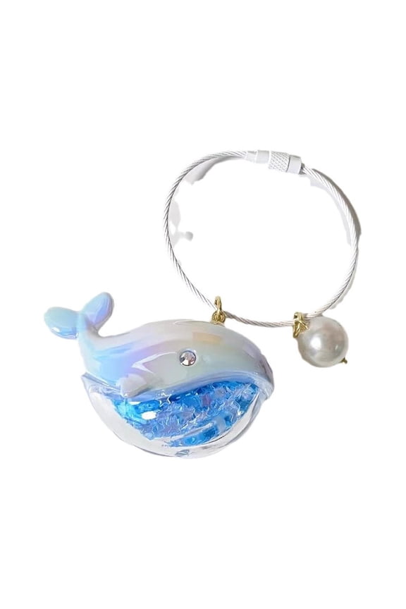 Whale Keychain Pendant 1Pc, Cute Resin Cartoon Whale Hanging Ornament, Smooth Sturdy Lightweight Decorative Accessory, for Key Bag Backpack Car Interior Daily Decoration Gift
