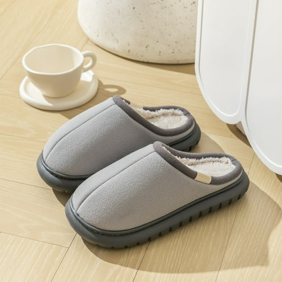 Weloille Winter Cotton Slippers Women's Models Hundreds Of Indoor Home Leisure Warm Shoes Non-slip Warm Thickened Couple Cotton Shoes