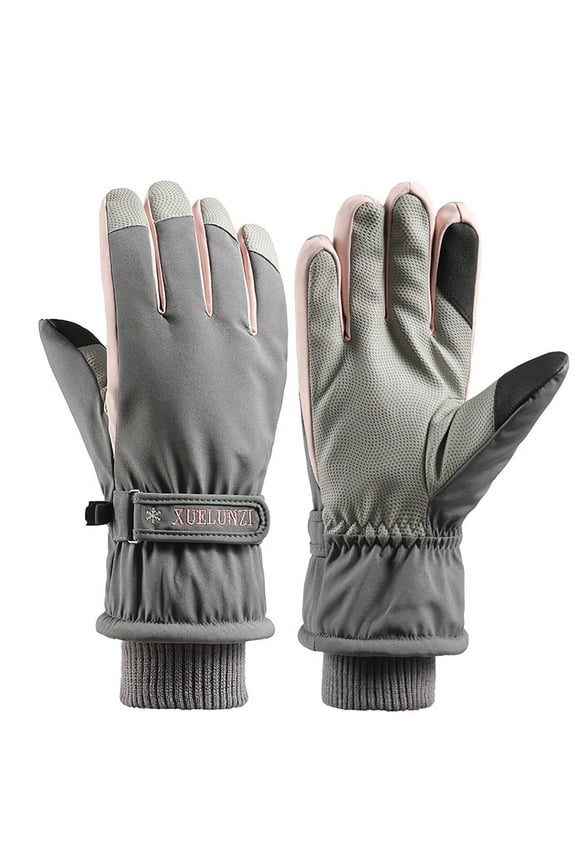 Winter Skiing Gloves, Tow-finger Touching Screen Outdoor Warm Windproof Thermal Gloves, Winter Outdoor Sports Gloves Size Fits All Unisex