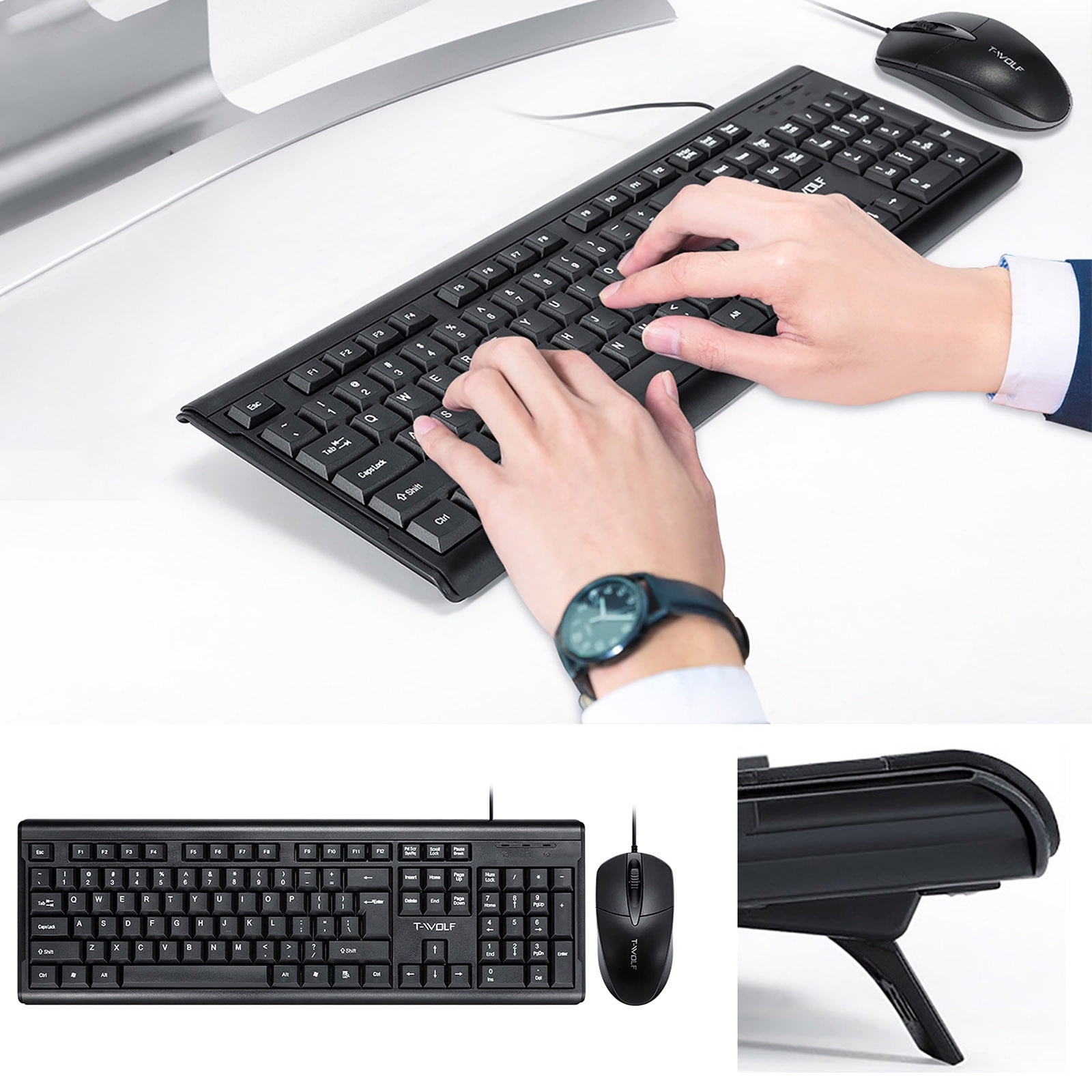 Weloille Wired Keyboard And Mouse Set, Laptop Desktop Computer
