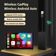 Weloille Wireless Adapter Wired Cars with Factory, Transform Wired to Wireless, Plug and Play Auto Connect Online Upgrade Adapter