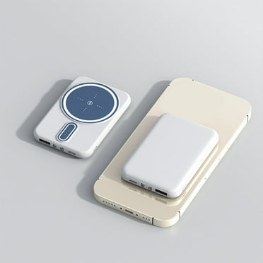 Weloille Wireless Power Bank, Slim 5000mAh Magnetic Portable Charger PD Fast Charging, Mini Battery