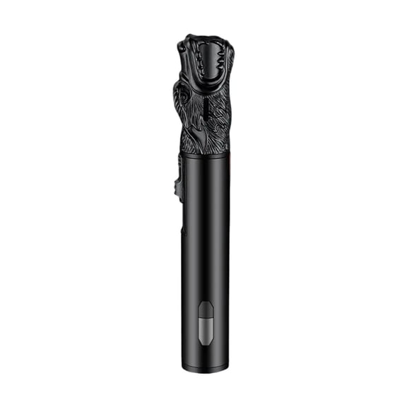 Weloille Wolf Head Pattern Torch Lighter, Windproof Jet Flame Refillable Butane Metal Lighter, Portable Heavy Duty Igniter for Cigar, Grilling, Camping, Barbecue, Baking Use
