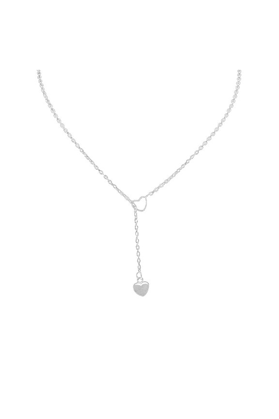 Women Gold Plated Titanium Stainless Steel Gold-Heart Chain Necklace