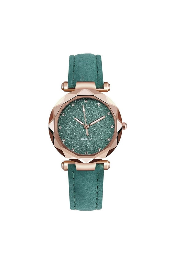 Women Watches Bracelet Set Flowers Ladies Bracelet Watch Casual Leather Quartz
