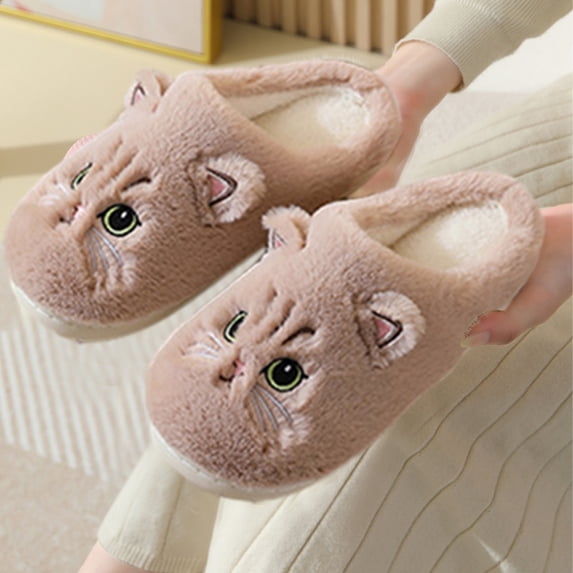 Weloille Women's Cute Slippers Warm Winter Slippers Soft Fleece Plush House Slippers Indoor Outdoor