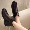 thumbnail image 1 of Weloille Womens Winter Ankle Boots Ladies Warm Lined Booties Thickening Shoes Zip Flat Sneakers Outdoor Booties, 1 of 6