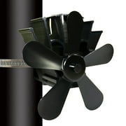 Weloille Wood Stove Fan Heat Powered, 5-Blade Fireplace Fan for Wood/Fireplace/Log Burner, Efficiently Circulate Warm Air, Cocoon Fan