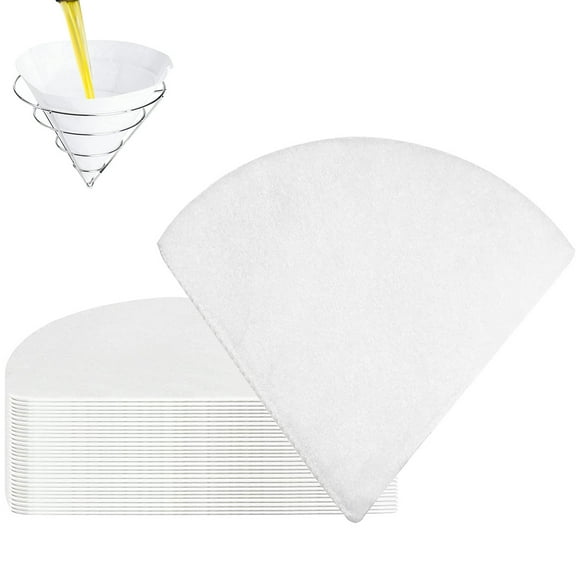 Welpettie 30 Pcs Fryer Oil Filter Cone Filters Non-Woven Filter Cones Cooking Oil Filter Cones Maple