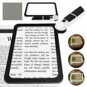 Welpettie 5X Zoom Magnifying Glass with with 48 LED Light High-Ease Strain Eyes & Provide Evenly Lit Viewing Area for Reading, Low Vision, Seniors, Macular Degeneration