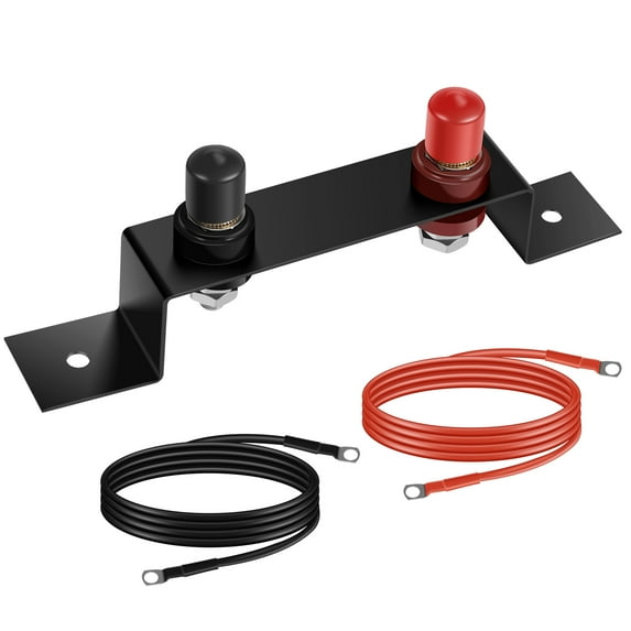 Welpettie Battery Jump Post Waterproof Copper Battery Jumper Relocation Kit Insulated Fast Battery Charging Post