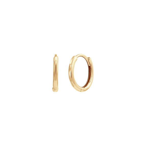 Welry 12mm Huggie Hoop Earrings in 14kt Yellow Gold