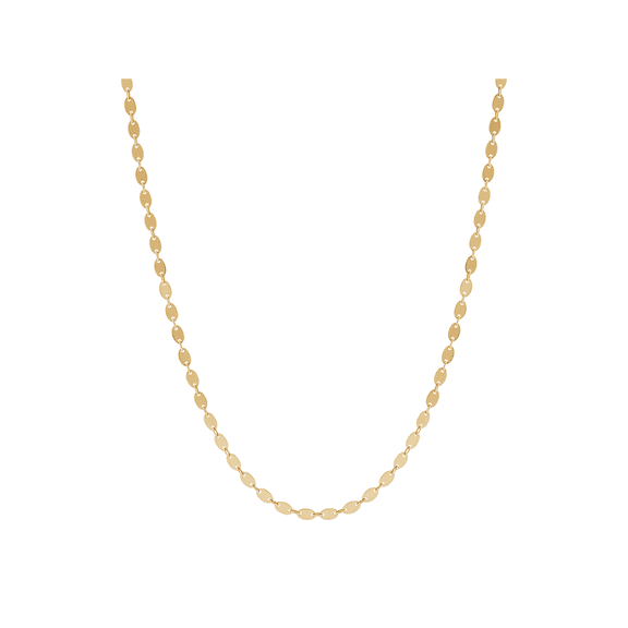 Welry 14kt Yellow Gold Oval Disc Necklace, 17"