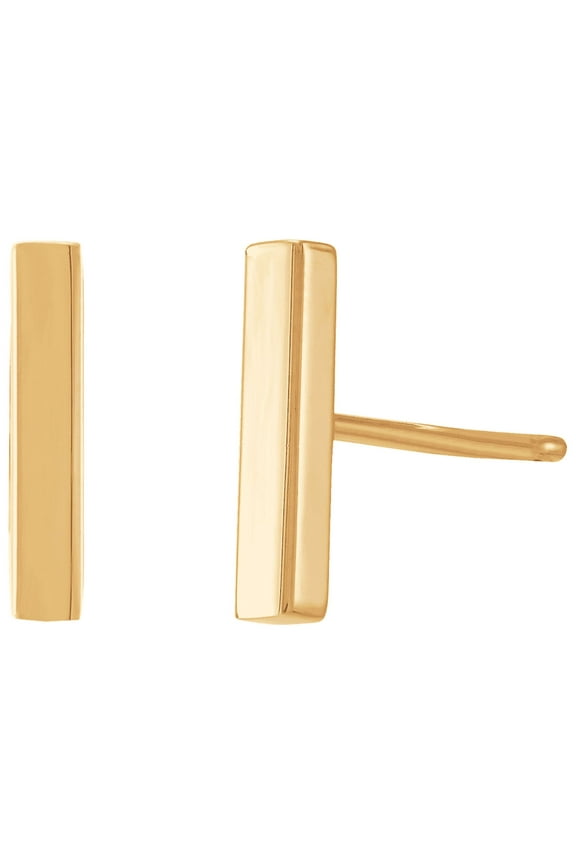Bar Stud Earrings in 14kt Yellow Gold