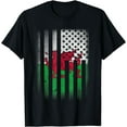 Welsh American Flag Wales Usa Cotton TShirt