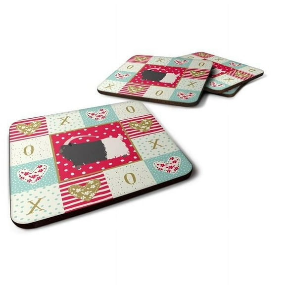 Welsh Black-Necked Goat Love Foam Coaster Set of 4