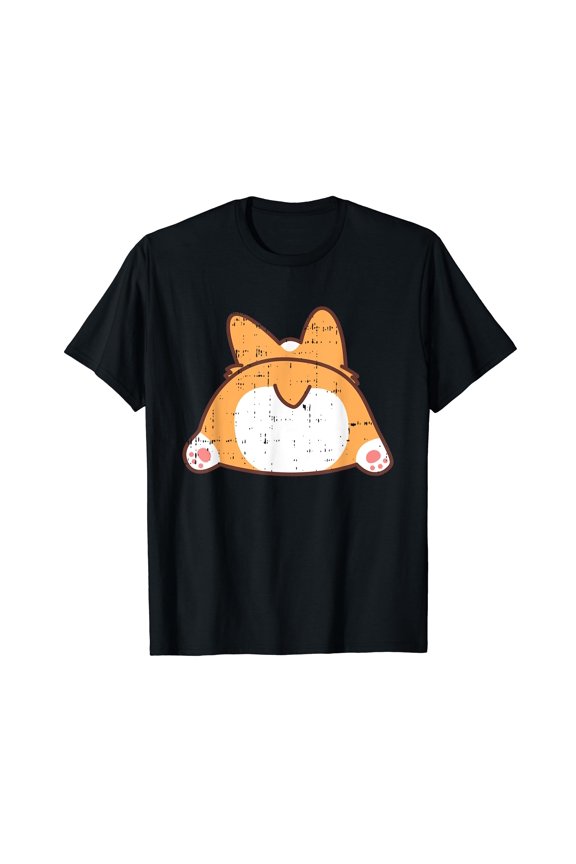 Welsh Corgi Butt Kawaii Cartoon Cute Animal Dog Lover Gift T-Shirt