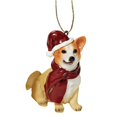 thumbnail image 1 of Welsh Corgi Holiday Dog Ornament Sculpture, 1 of 1