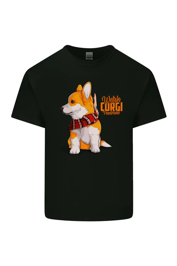 Welsh Corgi Illustration Cute Fluffy And Playful Dog Lover Animal Art Unisex T-Shirt Y0025, Up to Size 5XL
