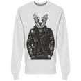 thumbnail image 1 of Welsh Corgi In Leather Jacket Sweatshirt Men -Image by Shutterstock, Male Medium, 1 of 2