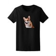 thumbnail image 1 of Welsh Corgi Pembroke Portrait T-Shirt Women -Image by Shutterstock, Female x-Large, 1 of 2