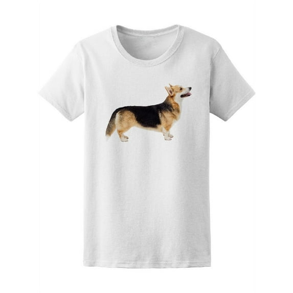 Welsh Corgi Pembroke Stands T-Shirt Women -Image by Shutterstock, Female Large